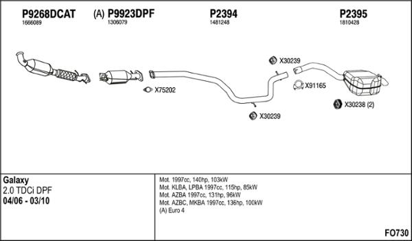 Fenno FO730 - Система выпуска ОГ autosila-amz.com