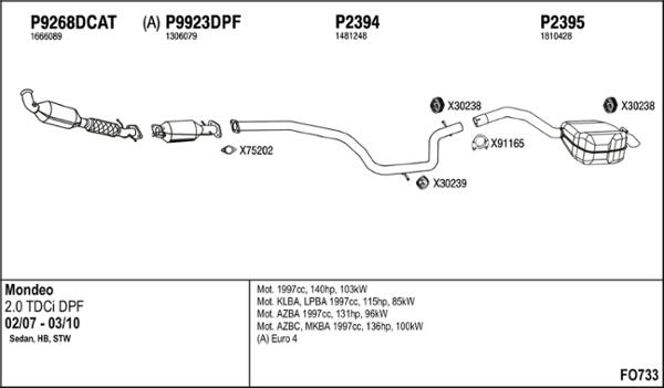 Fenno FO733 - Система выпуска ОГ autosila-amz.com