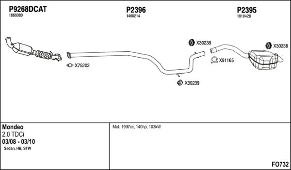 Fenno FO732 - Система выпуска ОГ autosila-amz.com