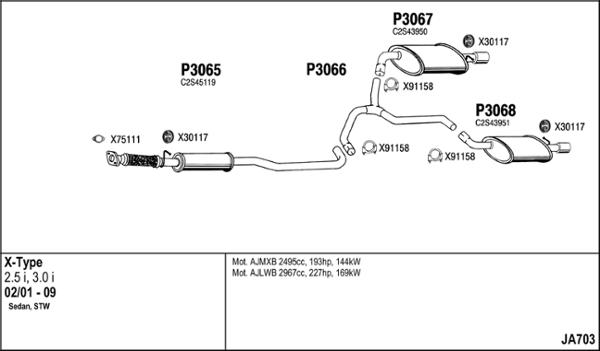 Fenno JA703 - Система выпуска ОГ autosila-amz.com