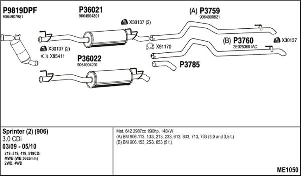 Fenno ME1050 - Система выпуска ОГ autosila-amz.com