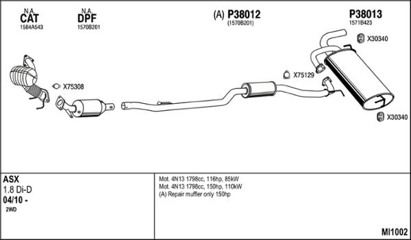 Fenno MI1002 - Система выпуска ОГ autosila-amz.com