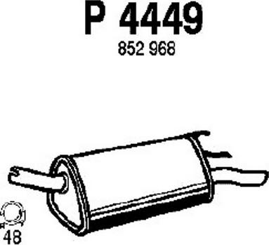 Fenno P4449 - Глушитель выхлопных газов, конечный autosila-amz.com