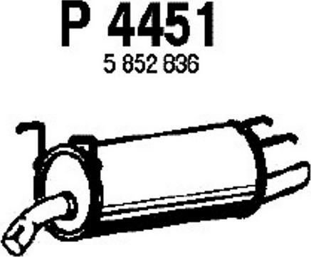 Fenno P4451 - Глушитель выхлопных газов, конечный autosila-amz.com