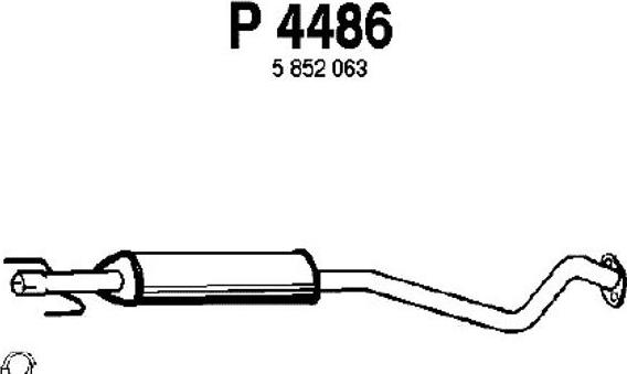 Fenno P4486 - Средний глушитель выхлопных газов autosila-amz.com