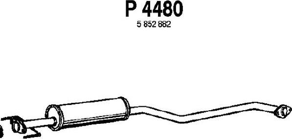 Fenno P4480 - Средний глушитель выхлопных газов autosila-amz.com