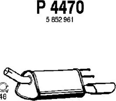 Fenno P4470 - Глушитель выхлопных газов, конечный autosila-amz.com