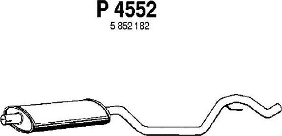 Fenno P4552 - Средний глушитель выхлопных газов autosila-amz.com