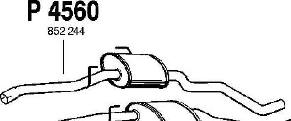 Fenno P4560 - Средний глушитель выхлопных газов autosila-amz.com
