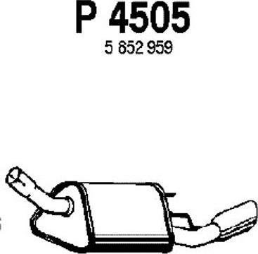 Fenno P4505 - Глушитель выхлопных газов, конечный autosila-amz.com