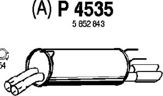 Fenno P4535 - Глушитель выхлопных газов, конечный autosila-amz.com