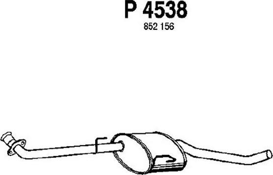 Fenno P4538 - Средний глушитель выхлопных газов autosila-amz.com