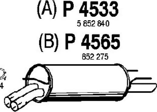 Fenno P4533 - Глушитель выхлопных газов, конечный autosila-amz.com