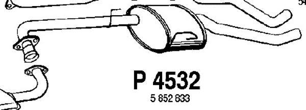 Fenno P4532 - Средний глушитель выхлопных газов autosila-amz.com