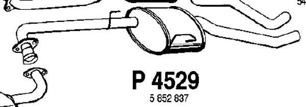 Fenno P4529 - Средний глушитель выхлопных газов autosila-amz.com
