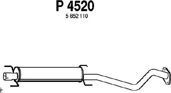 Fenno P4520 - Средний глушитель выхлопных газов autosila-amz.com
