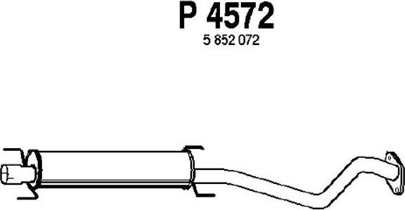 Fenno P4572 - Средний глушитель выхлопных газов autosila-amz.com