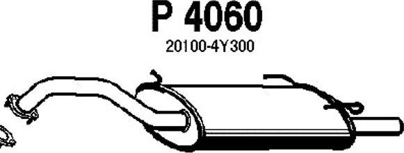 Fenno P4060 - Глушитель выхлопных газов, конечный autosila-amz.com