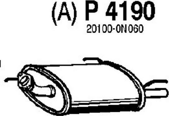 Fenno P4190 - Глушитель выхлопных газов, конечный autosila-amz.com