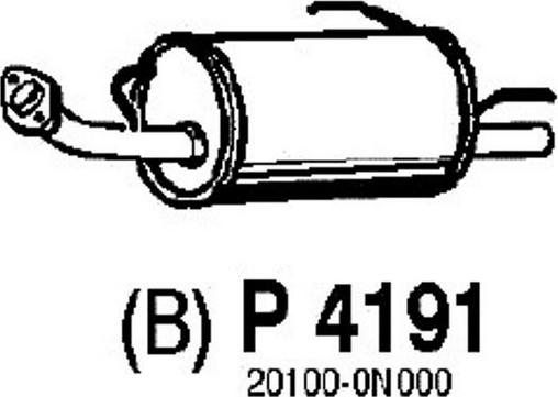 Fenno P4191 - Глушитель выхлопных газов, конечный autosila-amz.com