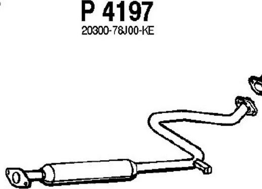 Fenno P4197 - Средний глушитель выхлопных газов autosila-amz.com
