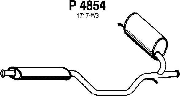 Fenno P4854 - Средний глушитель выхлопных газов autosila-amz.com