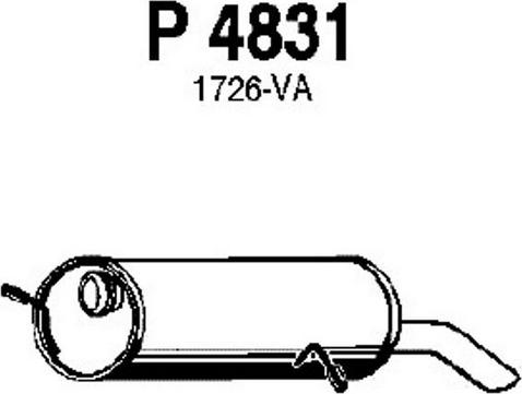 Fenno P4831 - Глушитель выхлопных газов, конечный autosila-amz.com