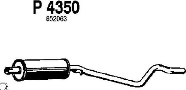 Fenno P4350 - Средний глушитель выхлопных газов autosila-amz.com