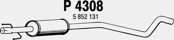Fenno P4308 - Средний глушитель выхлопных газов autosila-amz.com
