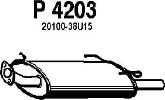 Fenno P4203 - Глушитель выхлопных газов, конечный autosila-amz.com