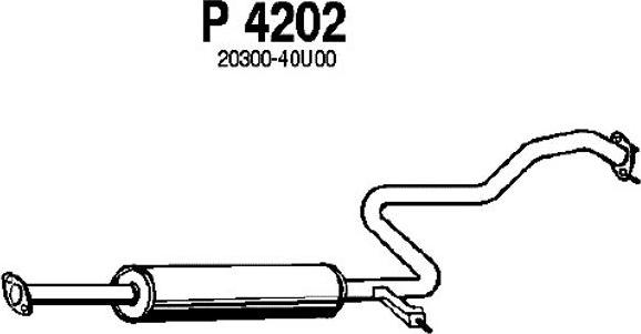 Fenno P4202 - Средний глушитель выхлопных газов autosila-amz.com