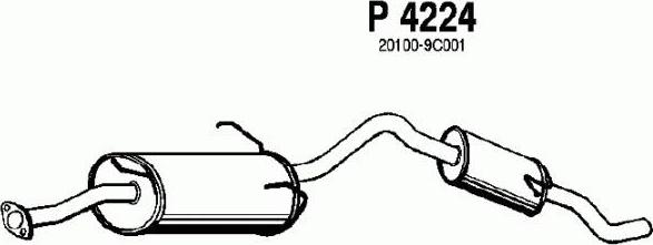 Fenno P4224 - Глушитель выхлопных газов, конечный autosila-amz.com