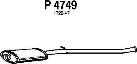 Fenno P4749 - Средний глушитель выхлопных газов autosila-amz.com