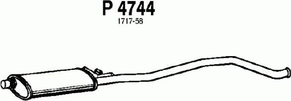 Fenno P4744 - Средний глушитель выхлопных газов autosila-amz.com