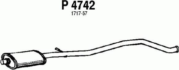 Fenno P4742 - Средний глушитель выхлопных газов autosila-amz.com