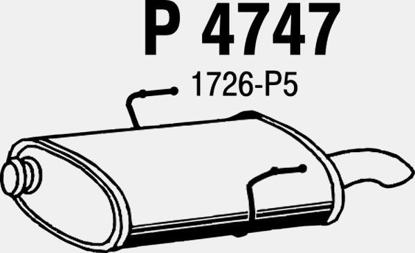 Fenno P4747 - Глушитель выхлопных газов, конечный autosila-amz.com