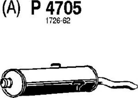 Fenno P4705 - Глушитель выхлопных газов, конечный autosila-amz.com