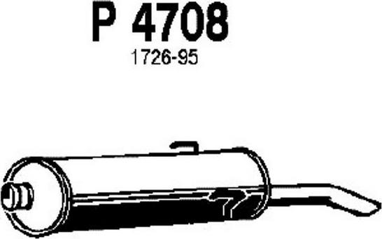 Fenno P4708 - Глушитель выхлопных газов, конечный autosila-amz.com