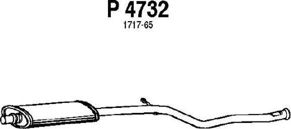 Fenno P4732 - Средний глушитель выхлопных газов autosila-amz.com