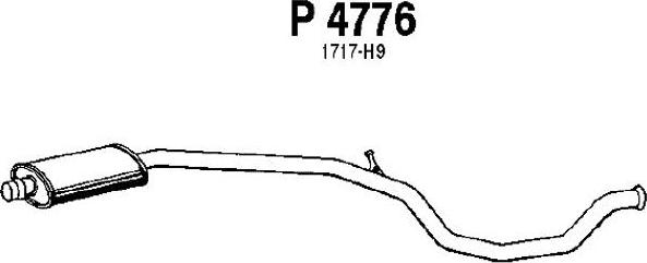 Fenno P4776 - Средний глушитель выхлопных газов autosila-amz.com