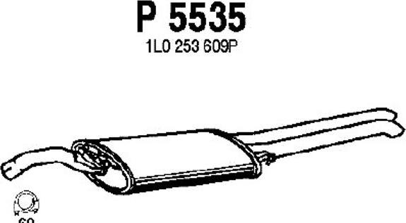 Fenno P5535 - Глушитель выхлопных газов, конечный autosila-amz.com