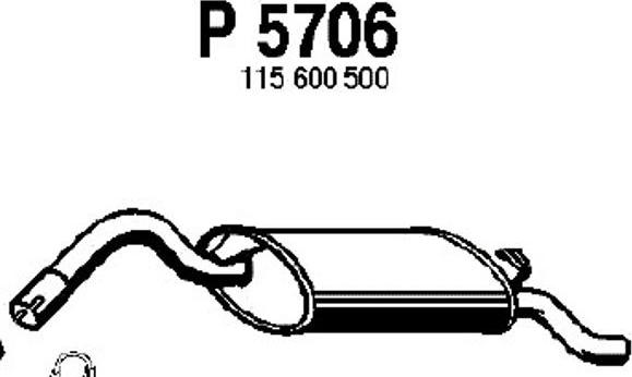 Fenno P5706 - Глушитель выхлопных газов, конечный autosila-amz.com