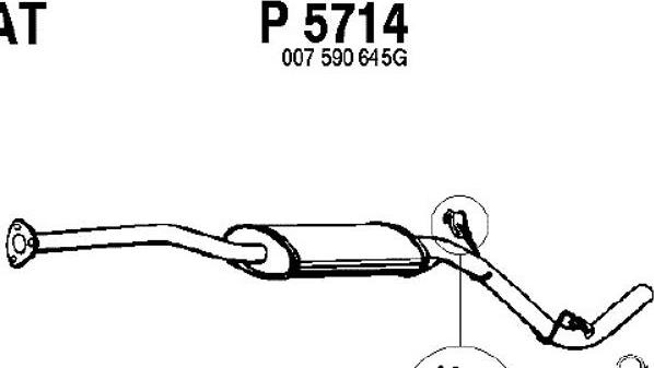 Fenno P5714 - Средний глушитель выхлопных газов autosila-amz.com