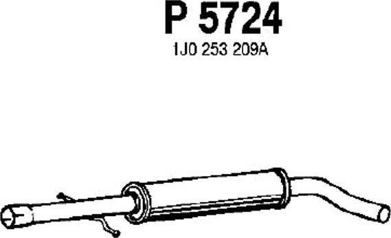 Fenno P5724 - Средний глушитель выхлопных газов autosila-amz.com