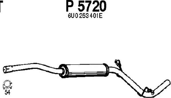 Fenno P5720 - Средний глушитель выхлопных газов autosila-amz.com