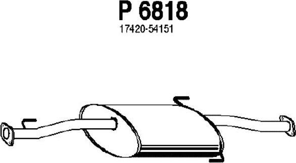Fenno P6818 - Средний глушитель выхлопных газов autosila-amz.com