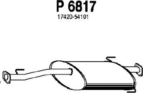 Fenno P6817 - Средний глушитель выхлопных газов autosila-amz.com