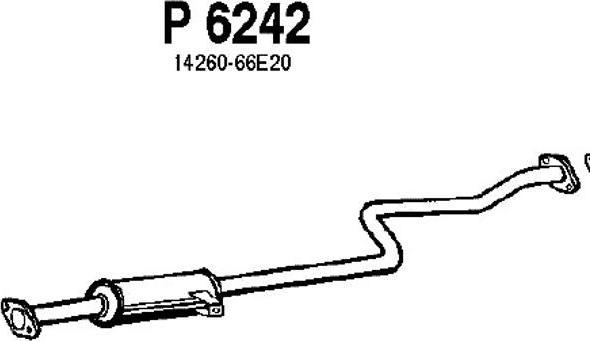 Fenno P6242 - Средний глушитель выхлопных газов autosila-amz.com