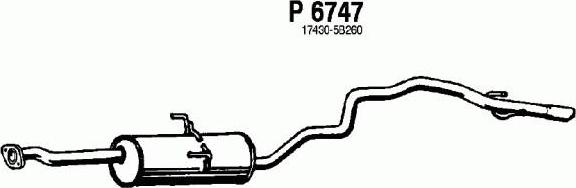 Fenno P6747 - Глушитель выхлопных газов, конечный autosila-amz.com