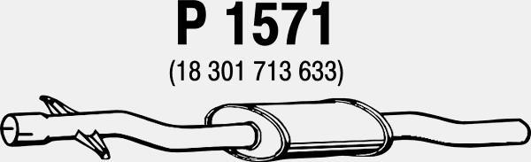 Fenno P1571 - Средний глушитель выхлопных газов autosila-amz.com